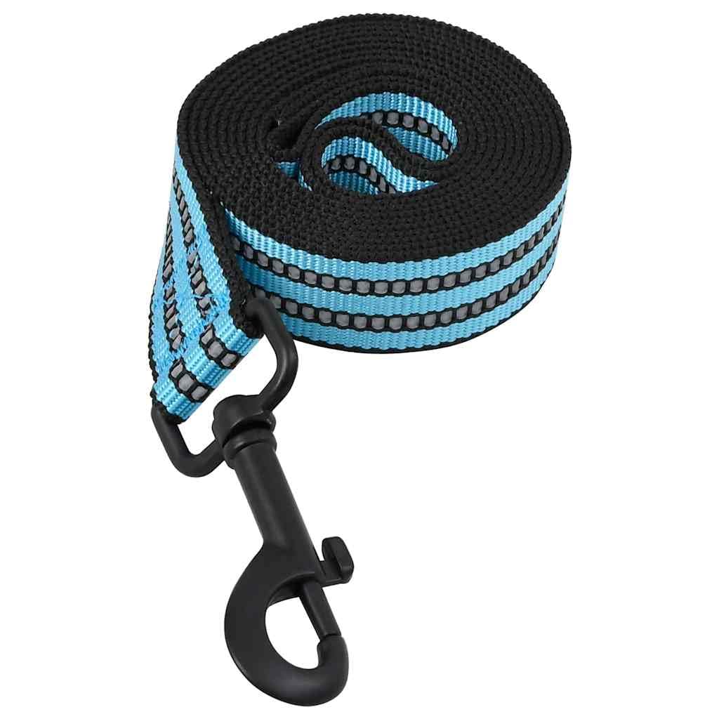 Verstellbares Hundegeschirr mit Leine und Halsband Blau XL aus Polyester, 4 Gurte, reflektierend, sicherer Halt, ideal für Spaziergang, Training, Welpenzubehör, robust und waschbar
