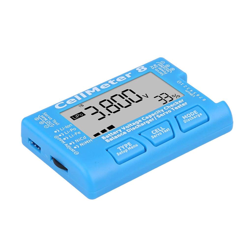 Cyfrowy kontroler akumulatora, CellMeter 8 Tester serwo LiPo Li ION