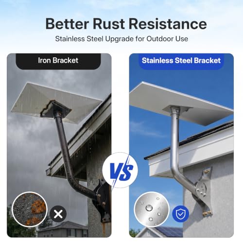 Image of Standard 4 /4X Mount for Starlink, Stainless Steel Gen 3 Wall & Roof Mounting Kit, Rustproof Adjustable Mount with Aluminum Adapter (18IN Pro)