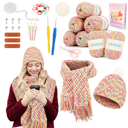 Katech Crochet Kit for Beginners-Crochet Kit for Adults & Kids Learn...