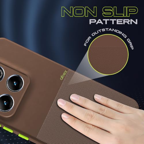 Image of AIBEX Premium Back Cover Case Compatible for Motorola Edge 70 Pro Plus 5G / Motorola Edge 70 Pro 5G|Scratch & Drop Tested Shockproof Matte Texture Case with Soft Microfibre Lining|Slim Fit - Brown
