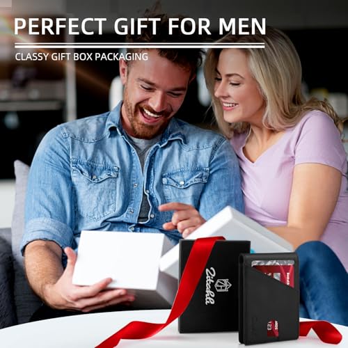 Image of Zitahli Bifold Wallets for Men, Slim RFID Leather Card Holder Cash Pocket | Minimalist Front Pocket Design, Holds 11 Cards, RFID Protection, Gifts for Men on Birthdays, Father's Day, and Christmas