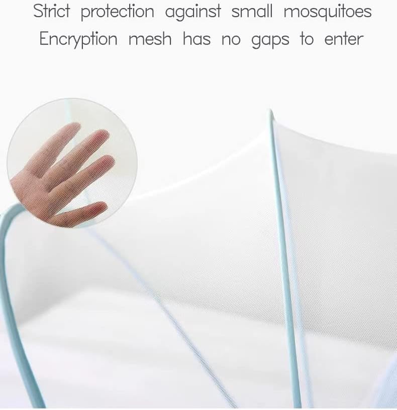 Miniatura 5 de Yiozeikl Mosquitera para bebé, portátil, plegable, un segundo, abierto, sin ángulo muerto, antimordeduras, resistente al viento, verde, enciende la