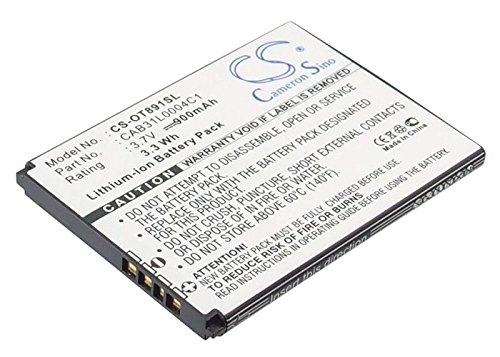CS-OT891SL Batterie 900mAh Compatible avec [Vodafone] 155, 555, VF155, VF555, pour [Alcatel] A382G, One Touch 155, One Touch 808, 891, 979, Tribe, OT-155,...