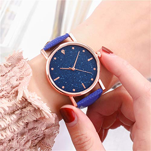 Women St Patrck Day Watch Steel Watches Casual Dial Luxury Stainless Quartz Watch Bracele Watch Women's Watch Female Wrist Watch (Blue, One Size)