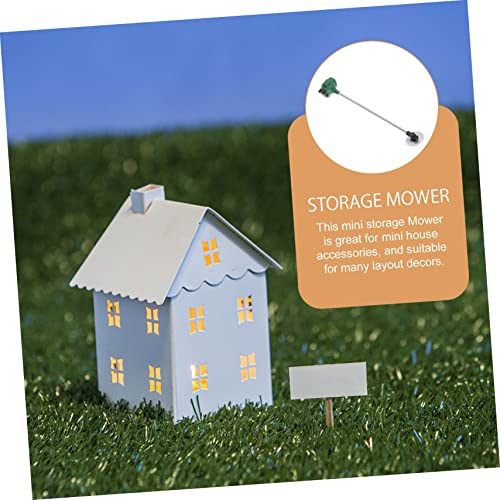 HOOTNEE Boys and Girls Play Lawn Mower Model Miniature PVC Mower Decorative Mini Garden Tool for House
