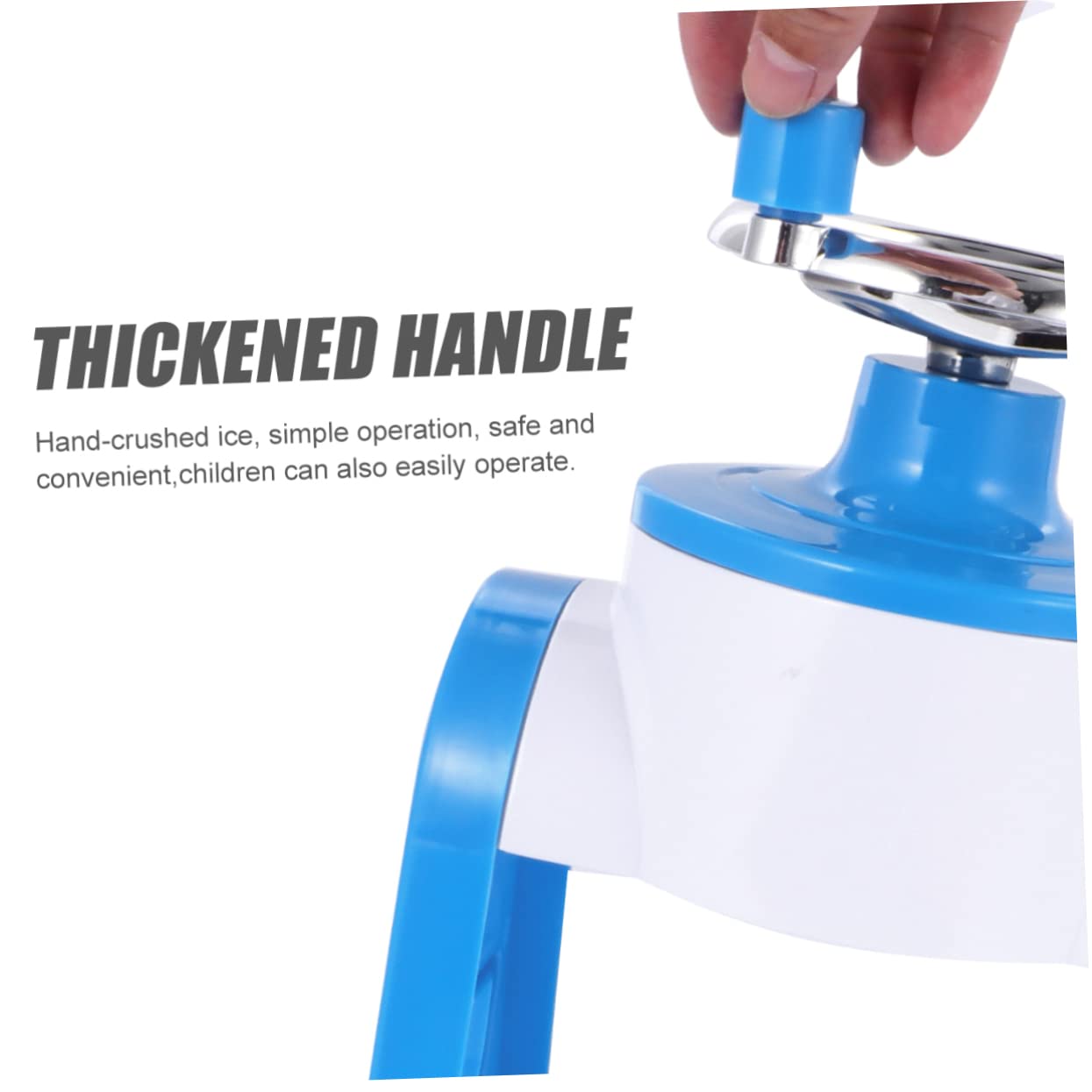 POPETPOP Trituradora De Hielo Manual Máquina Portátil para Hacer Hielo Raspado para Conos De Nieve y Granizados Diseño Desmontable Azul