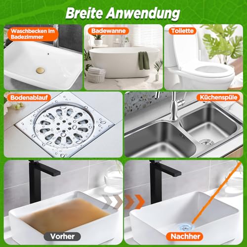 Forlivese 5 Pack 20 Inch Abflussreiniger Spirale,Ausschreibung Abflussreiniger Sticks,Wiederverwendbar Rohrreinigungsspirale