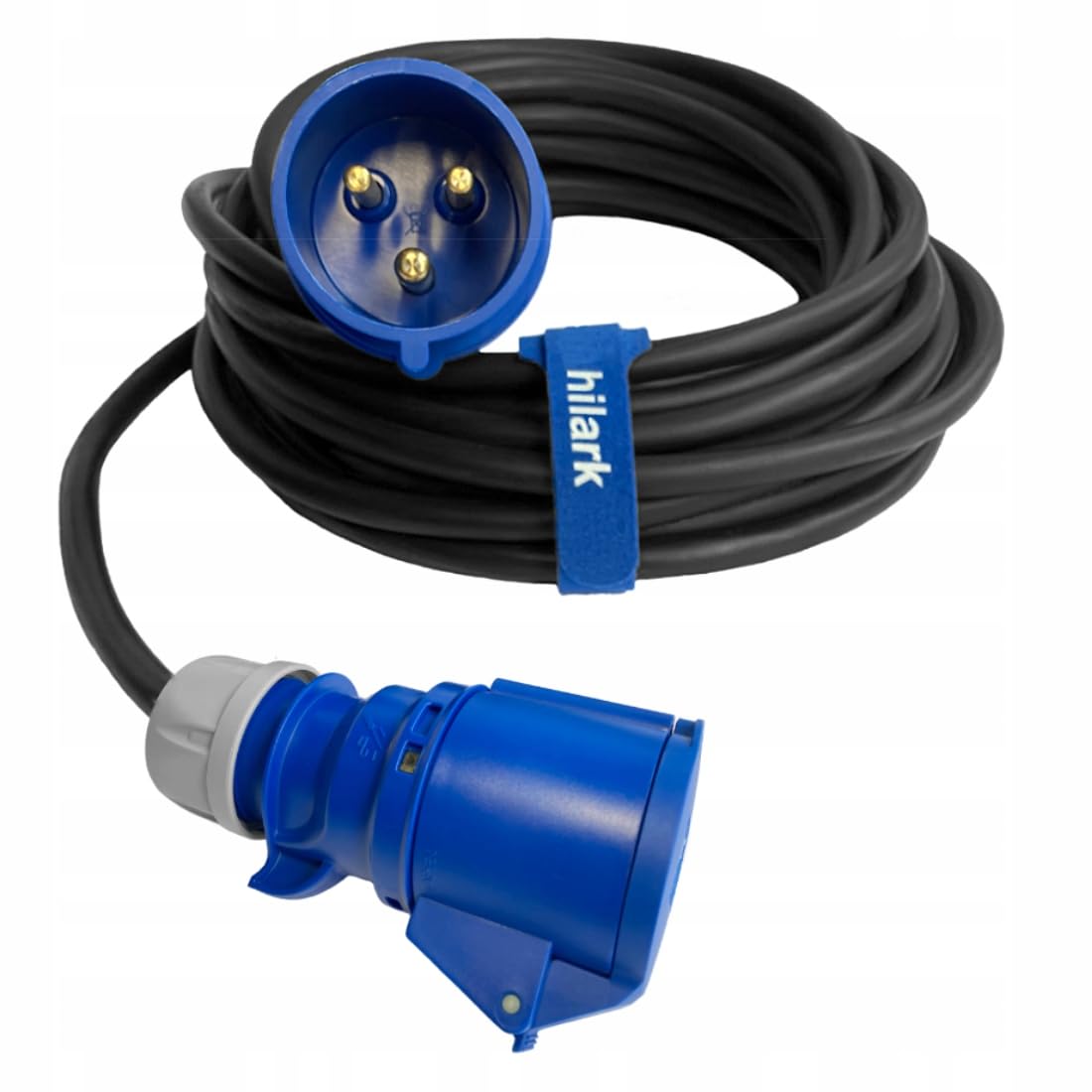 Hilark Cable Tech Rallonge 10m CEE 32A 3P 3x4mm Caoutchouc H07RN-F OnPD