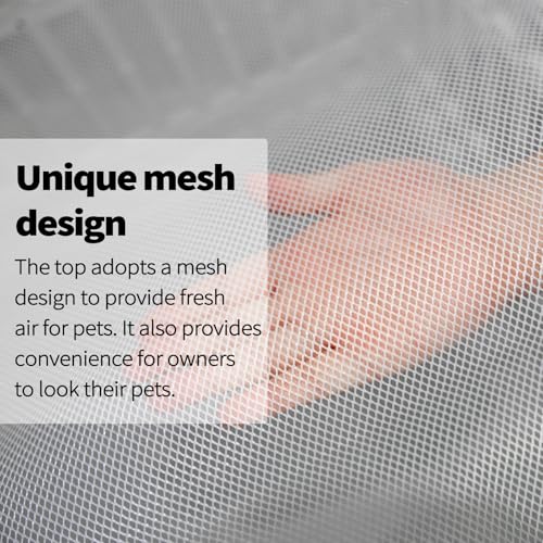 Image of PJYuCien Playpen Top Cover for 36'' Width 4 Panel Pen, Black Paw | More Peace of Mind, More Safe, and Reduce Mess, Suitable for Puppy, Duck, and Other Small Animals,Adhesive Tape Connect