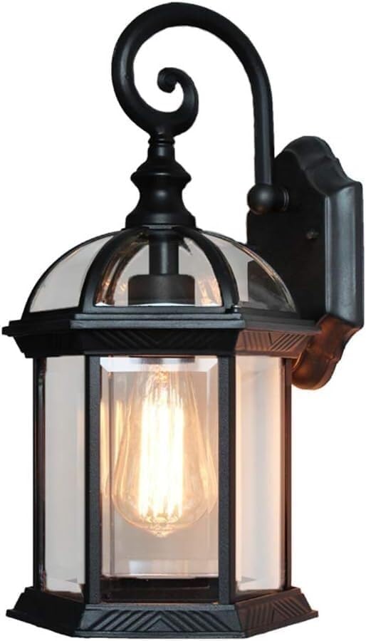 Aplique de pared retro europeo Lámpara de pared al aire libre Luz de soporte americano impermeable LED Balcón Escaleras Luces de pared Pasillo Luces de pasillo Lámpara de patio Aplique de pared