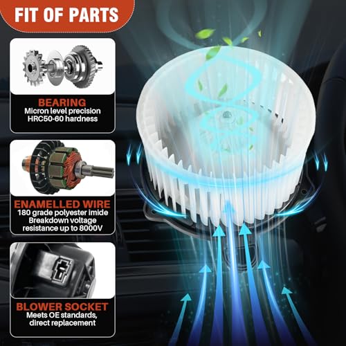 Image of Front Heater Blower Motor fit for Hyundai Veracruz 2007-2012, Genesis 2009-2014, Elantra 2007-2010, Equus 11-13, Santa Fe 2007-2009, Replacement for OE# 700222, 971132B000