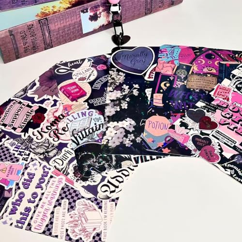 VelvetGlow 6 Stück Einleger für E-Reader Schutzhüllen und 2 Stück Typ-C Anhänger für Handys, Papierweiß 11th-12th 6,8 x 4,8 E-Reader Rückseiten Einleger im Dark Romance Design (Stil C, 6,8 x 4,8)