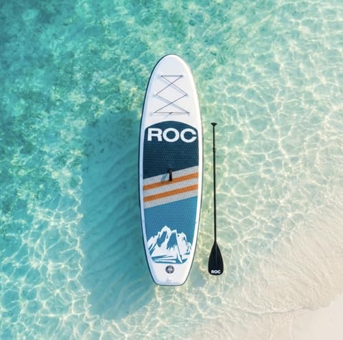 Image of Roc Inflatable Stand Up Paddle Board with Premium SUP Paddle Board Accessories, Wide Stable Design, Non-Slip Comfort Deck for Youth & Adults