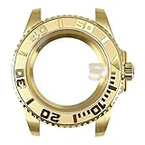 Caja de Reloj Dorada 40 mm con Correa Pulida y Cristal Zafiro for ETA 2824, Resistente al Agua hasta 20 ATM(No Strap 37)