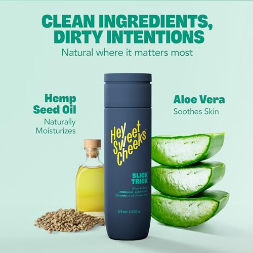 Personal Lubricant – Water-Based Lubricant with Aloe & Hemp | pH Balanced, Non-Sticky | Condom & Toy Compatible | Slick Trick by Hey Sweet Cheeks - Image 7