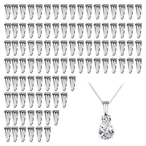 ASTER 200 fechos de clipe para pingentes, broches de pressão, fechos de colar, pendentes, conectores para colares, pendentes, jóias, artesanato (8,5 x 3,5 mm)