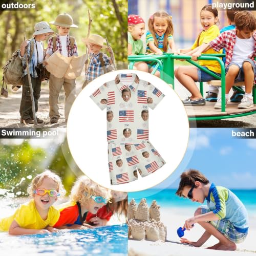 Image of 3T Toddler Boy Shorts Set Teal Hawaiian Button Down Shirts Summer Outfits for Little Boy