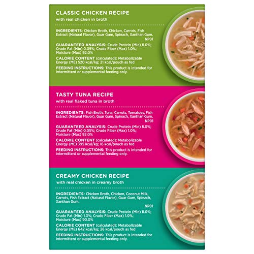 Rachael Ray Nutrish Purrfect Broths Natural Wet Cat Food, Variety Pack, 1.4 Ounce Pouch, 12 Count (Pack of 2), Grain Free - Thumbnail 7