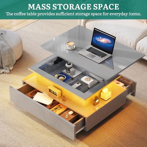 Table basse rectangulaire avec tiroirs pour ranger et optimiser le salon - 6