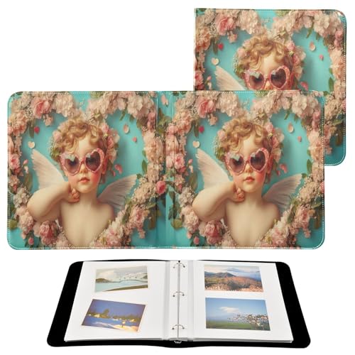 Álbum de fotos adhesivo DIY Scrapbook Álbum de amor para San Valentín encuadernador de 3 anillos con 40 páginas de 8x10 para recuerdos miniatura 2