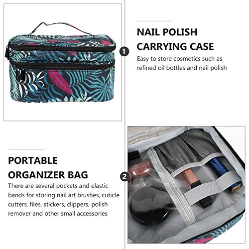 Lurrose Estojo Portátil de Esmalte de Transporte Bolsa de Viagem Suporte Duplo de Esmalte