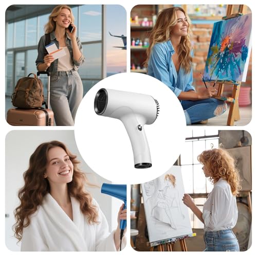 Sèche-cheveux sans fil 500W sur prise avec batterie rechargeable et 2 vitesses - 5