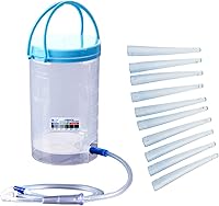 Vista 1 de Kit completo de enema reutilizable, kit completo de riego colónico para el hogar, kit de cubo de enema de café de 40.6 fl oz, adecuado para café
