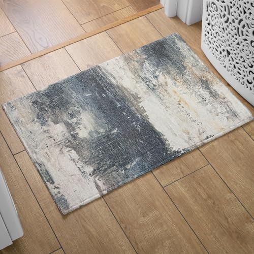 Image of Urban Space Digital Printed Premium Chenille Floor Carpet Mat for Bedroom, Living Room, Super Soft Rug with Anti-Skid Backing, Modern Distressed Design (2ft x 3ft, ACR004)