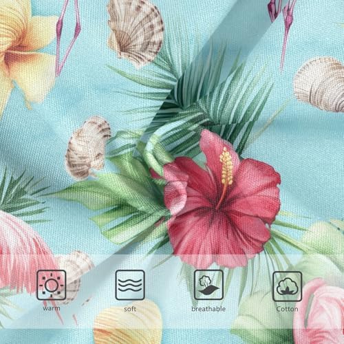 Wusikd Pink Flamingo Girls' Underwear Cotton Tropical Palm Leaves Girls Briefs Soft Toddler Underwear 2T3