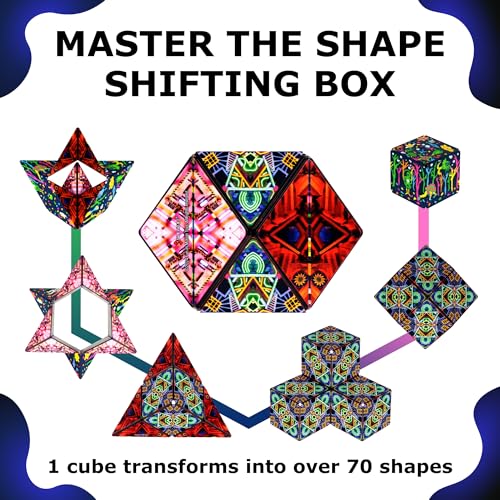 Image of Shashibo DODECA Magnetic Puzzle Cube, Sensory Fidget Toy for Adults & Kids, Stress Relief Fidget Toy for All Ages, Cool Fidget Toys for Desk, Shape Shifting Box, 100+ Possible Shapes