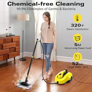 TVD Steam Cleaner, Steamer Cleaning with 26 Accessories, Steam Cleaner for Home with 5M Extra-Long Power Cord for Home Floor Cleaning, Car Detailing, Grout, Upholstery.