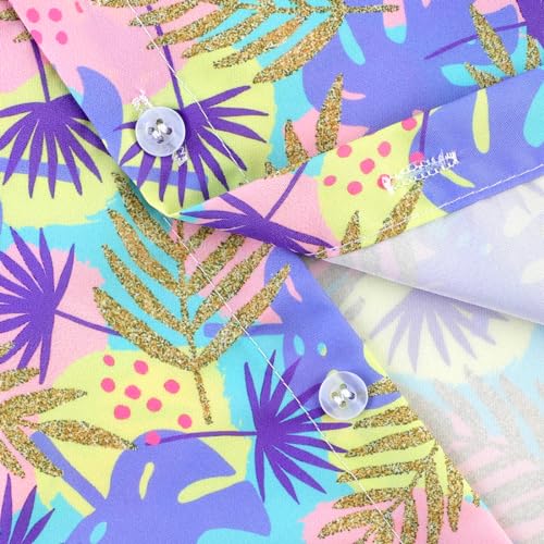 Image of XiaoMoSha Hawaiian Shirts for Boys Button Down Shirt Short Sleeve Shirts Girls Hawaiian Shirt Summer Beach Tops for Kids