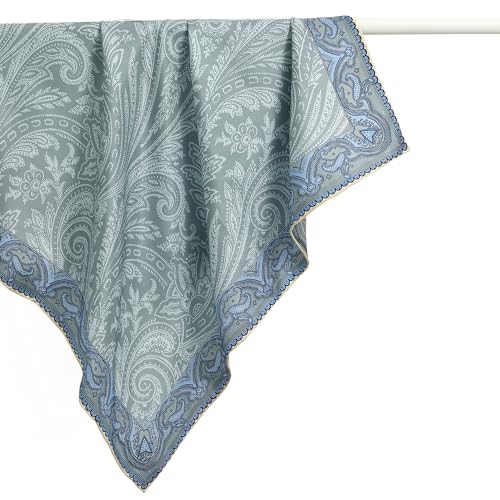 STARWHISPER 100% Pure Mulberry Silk Scarf-27''x27'' 14MM Double-Sided Printed Pure Silk Twill Scarf for Women Square Scarf4