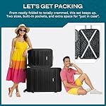 American Tourister Westridge Hardshell Luggage Set - 2 Piece Set - 20/28" Carry-On & Large Checked Luggage Set with Spinner Wheels - Expandable Hard Suitcases for Travel - Hard ABS Shell - Black - Image 5