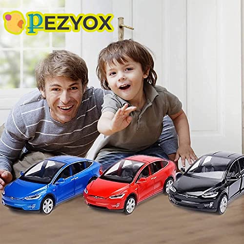 Image of Alloy Car Model Diecasts Metal Toy with Sound /Light /Pull-Back Off-Road Vehicles Car Model Collection Kids Toys Gift Multicolor Pack of 1 (Tesla RED)