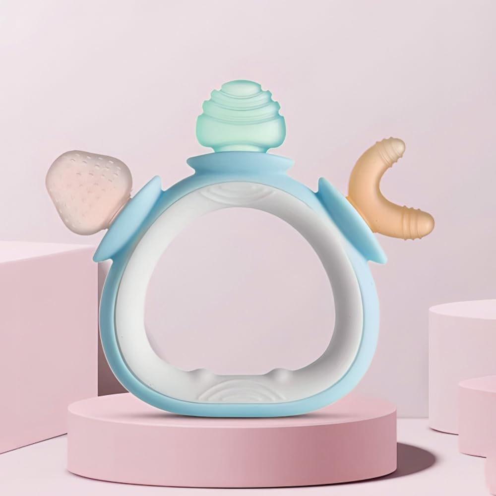 Hopop Silicone Baby Teether for 6-12 Months | BPA Free Turtle Baby Teething Toy | Chewing & Mouthing Sensory Baby Toy for Gum & Teeth Relief | Pack of 1 | Assorted-image-14