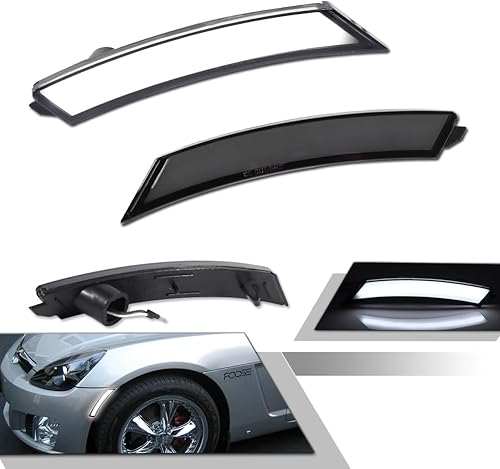 Miniatura 10 de GTINTHEBOX Lentes ahumadas ámbar LED frontal lateral lámparas compatibles con Pontiac Solstice 2006-2010, Saturn Sky 2007-2010