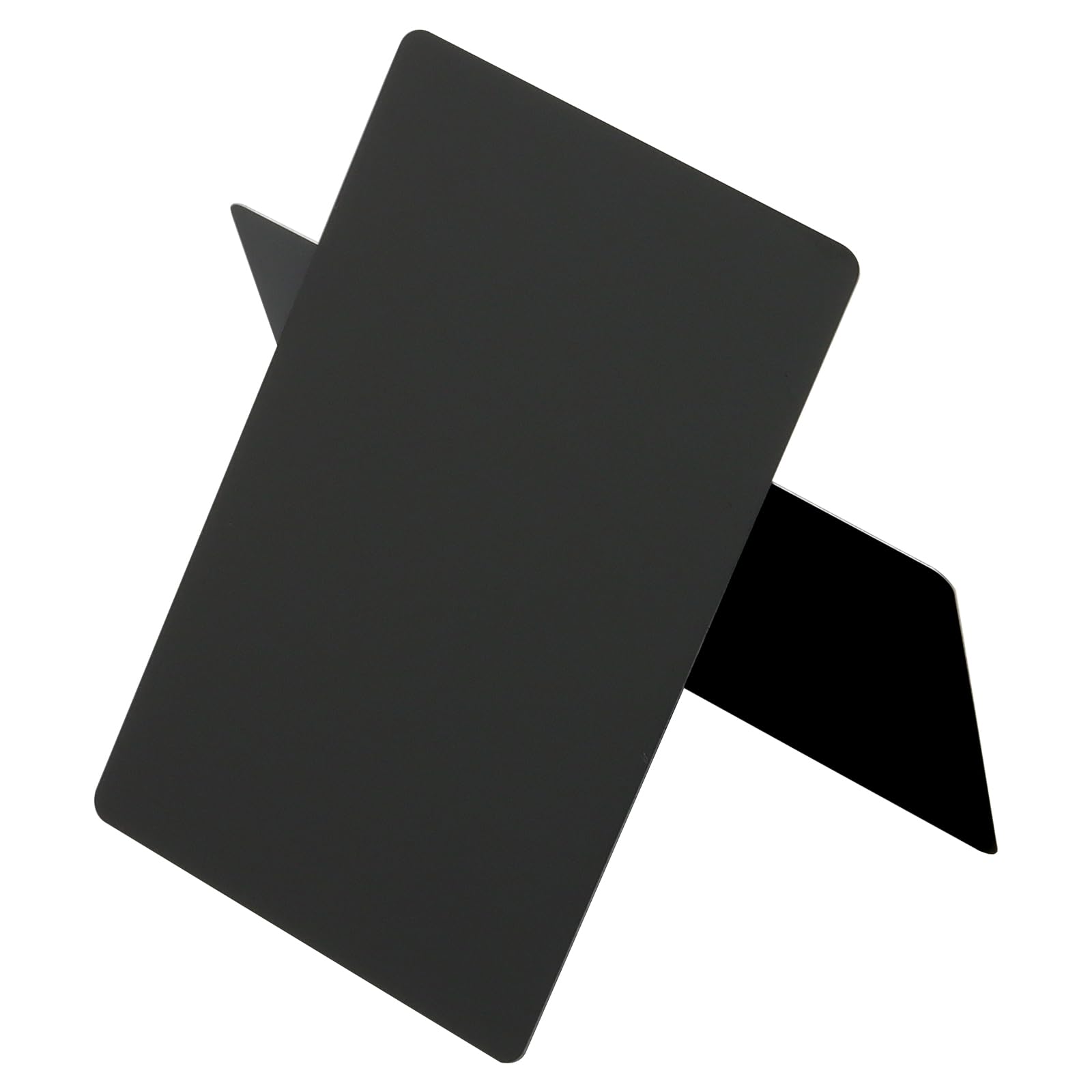 KEILEOHO 150 Pezzi Biglietti da Visita in Alluminio Nero, Metallizzati, 86 x 54 x 0,21 mm