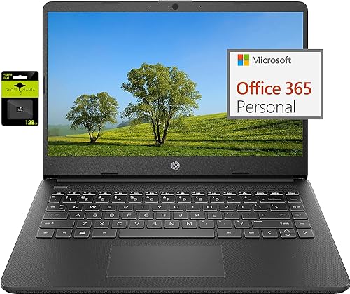 Image of HP 14" Ultral Light Laptop for Students and Business, Intel Quad-Core N4120, 8GB RAM, 192GB Storage(64GB eMMC+128GB Micro SD), 1 Year Office 365, Webcam, HDMI, WiFi, USB-A&C, Win 11 S