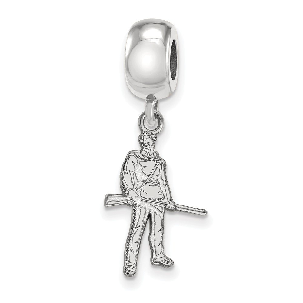 West Virginia Bead Charm Small (1/2 Inch) Dangle (Sterling Silver)