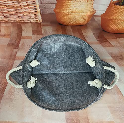 Image of Round Laundry Basket Storage Bins Nursery Hamper Gift Baskets for Home,Office,Home Decor