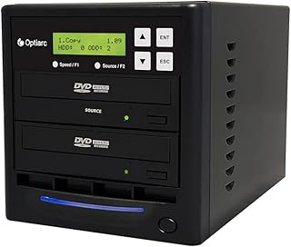 1 to 1 24X Burner M-Disc Support CD DVD Duplicator - Standalone Copier Duplication Tower OPT-S1T-DVD-BK