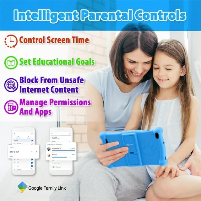 Miniatura 4 de Contixo Tableta infantil V10 de 7 pulgadas HD, tableta de aprendizaje androide para niños, juegos exclusivos y aplicaciones educativas, control