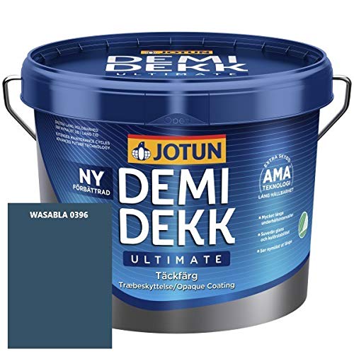 JOTUN DEMIDEKK ULTIMATE Täckfärg Holz-Farbe | Wetterschutz-Farbe | Holzschutz-Farbe | Absolute Premium-Qualität |3 Liter WASABLA 0396