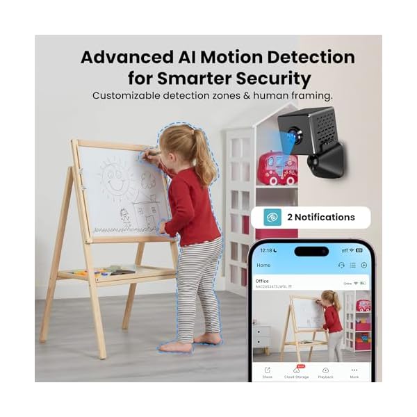 Hidden Camera, Spy Camera with Real-Time Recording, AI Motion Detection 4K Nanny Cam Hidden Camera, Mini Camera with Cloud & SD Storage, Night Vision Spy Cam, Indoor Camera for Baby, Pet and Older - Image 4