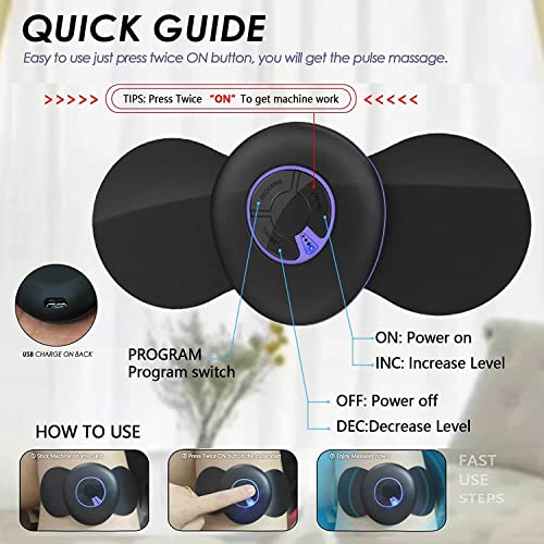 Tens Units Ems Mini Massager,Muscle Stimulator Full Body Relaxation Machine,Rechargeable Device For Legs Back Neck Pain Relief Electromagnetic Therapy(Fsa Or Hsa Eligible) #TOP3