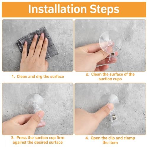 Ventose Per Acquario Con Clip - 5 Pezzi Trasparenti, Per Vetro E Superfici Lisce - Foto 6