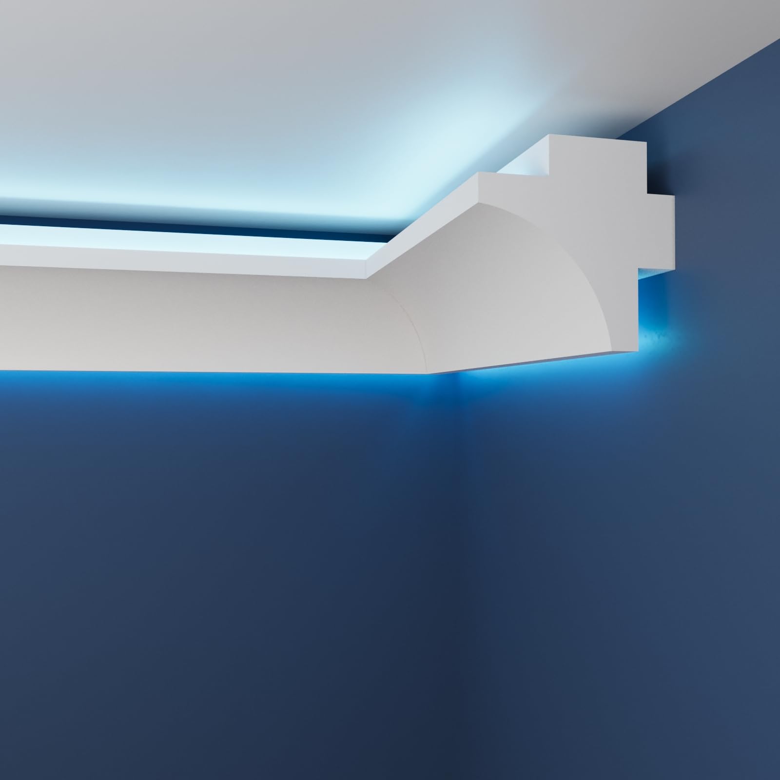 WOLDECOR LED Coving for Ceilings – Premium Extruded Polystyrene Cornice Moulding Trim, Lightweight and Paintable XPS Decorative LED Cornice Coving, LED Compatible (WLL13, 6 Meters)