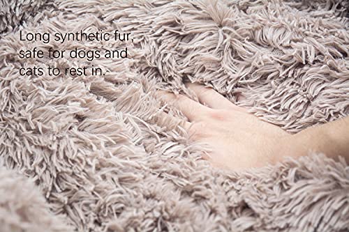 Sdrawkcab Large Dog Bed, Fluffy Dog Bed for Medium to Large Dogs and Cats, Washable Round Stuffed Donut Bed for Large… - Image 6